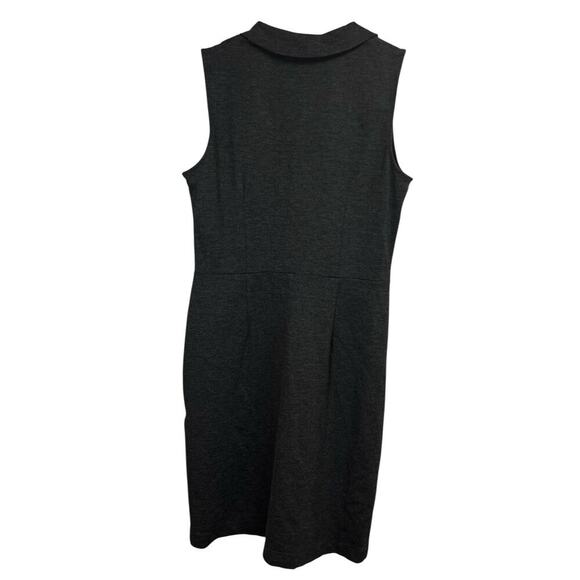 Brooks Brothers Women's Sleeveless Dark Gray Collared Buttoned Shirt Dress - Picture 10 of 10